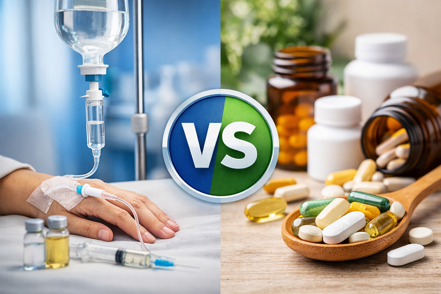 IV Therapy vs Oral Supplements